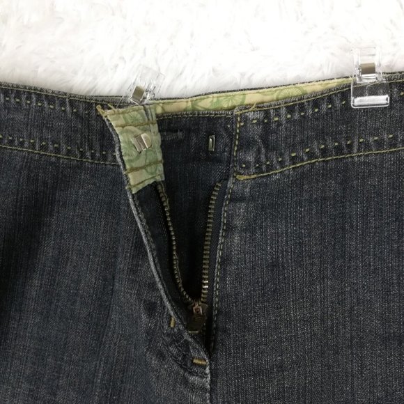 Cabi Womens Jeans Capri Wide Leg Blue Denim Dark Wash Low Rise 2 - Picture 7 of 13